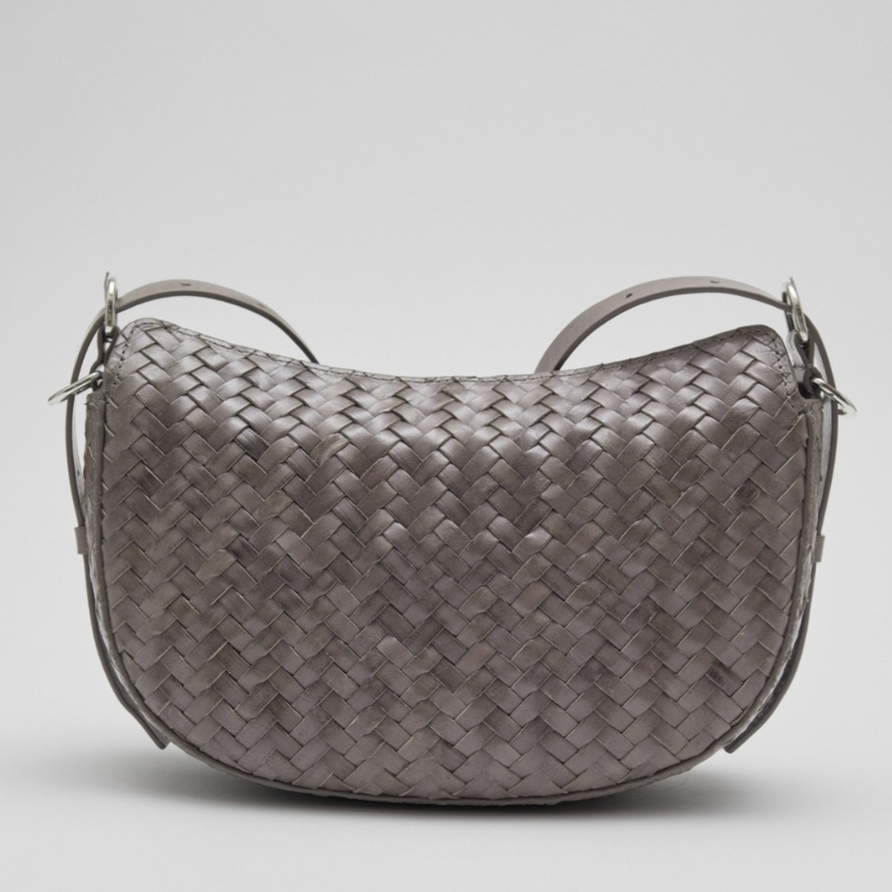 & Other Stories Gray Woven Shoulder Bag